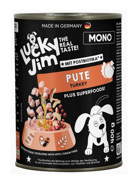 Lucky Jim Mono Adult Indyk puszka 400g