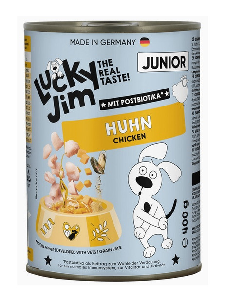 Lucky Jim Classic Junior Kurczak puszka 400g
