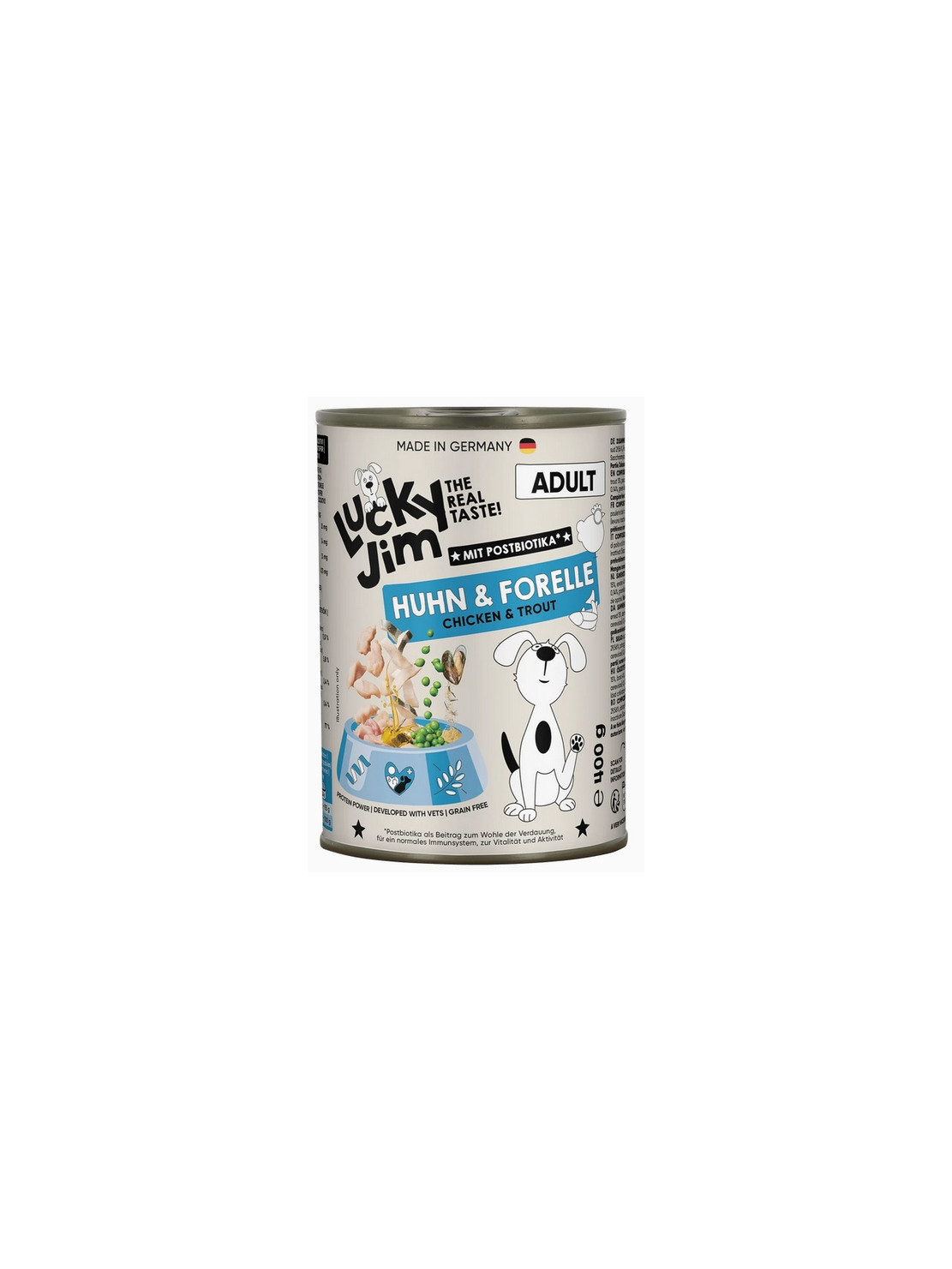 Lucky Jim Classic Adult Kurczak i pstrąg puszka 400g