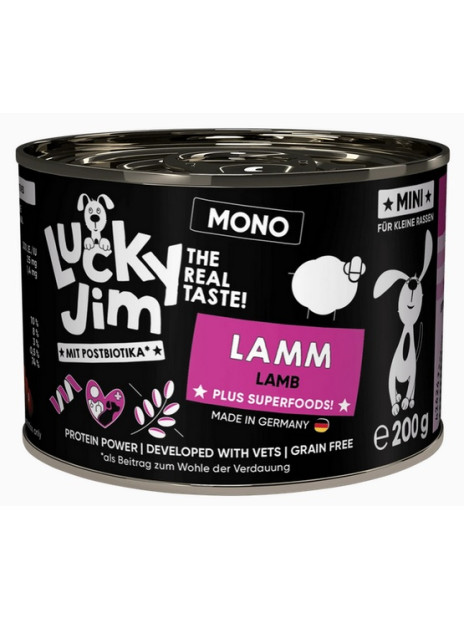 Lucky Jim Mono Mini Adult Jagnięcina puszka 200g