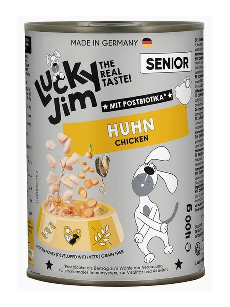 Lucky Jim Classic Senior Kurczak puszka 400g