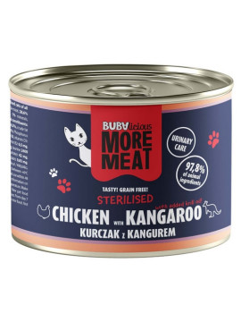 BUBAlicious Kot More Meat Sterilised kurczak i kangur puszka 185g