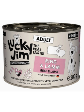 Lucky Jim Classic Mini Adult Wołowina i jagnięcina puszka 200g
