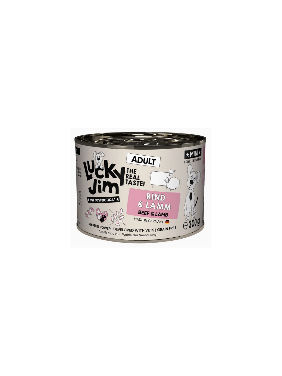 Lucky Jim Classic Mini Adult Wołowina i jagnięcina puszka 200g