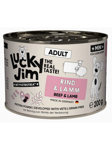 Lucky Jim Classic Mini Adult Wołowina i jagnięcina puszka 200g