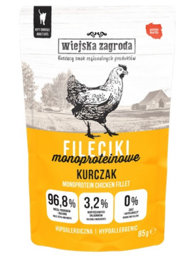 Wiejska Zagroda Kot Fileciki monoproteinowe kurczak saszetka 85g