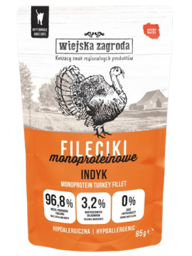 Wiejska Zagroda Kot Fileciki monoproteinowe indyk saszetka 85g