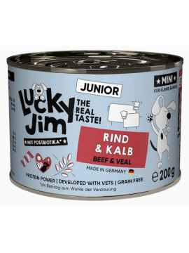 Lucky Jim Classic Mini Junior Wołowina i cielęcina puszka 200g