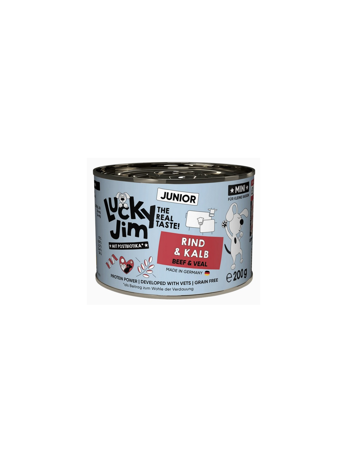 Lucky Jim Classic Mini Junior Wołowina i cielęcina puszka 200g