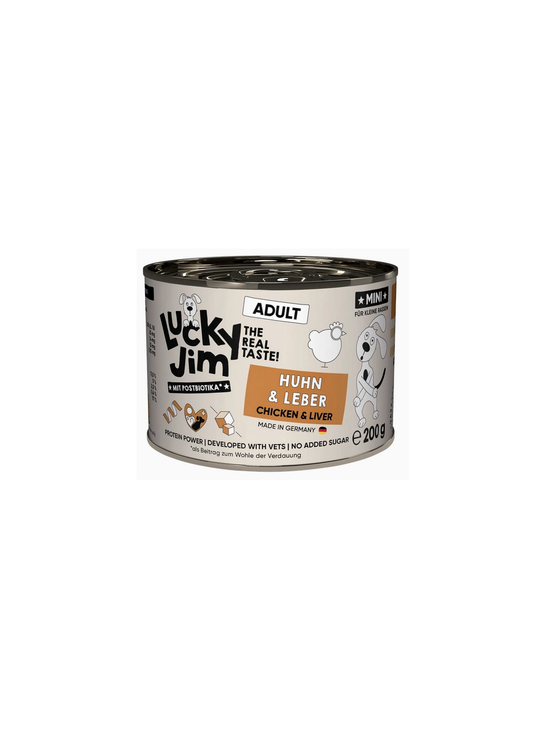 Lucky Jim Classic Mini Adult Kurczak i wątróbka puszka 200g