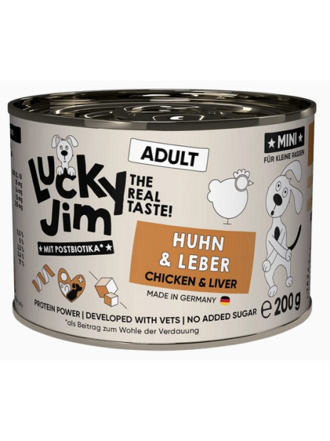 Lucky Jim Classic Mini Adult Kurczak i wątróbka puszka 200g