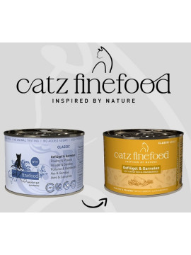 Catz Finefood Classic N.17 Drób i Krewetki puszka 200g