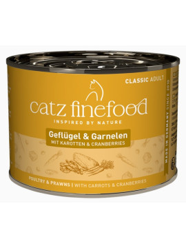 Catz Finefood Classic N.17 Drób i Krewetki puszka 200g