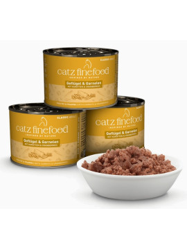 Catz Finefood Classic N.17 Drób i Krewetki puszka 200g