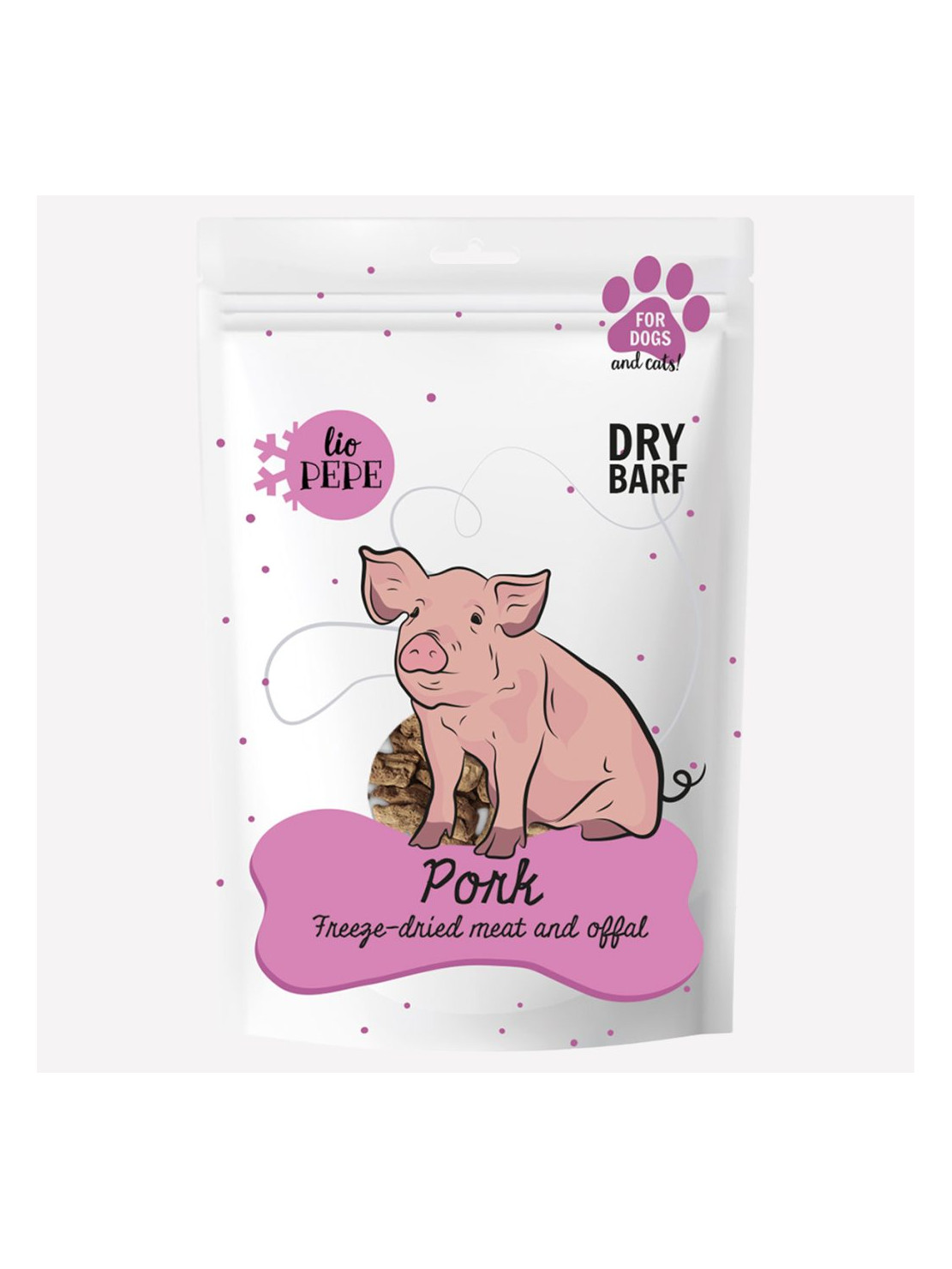 Przysmak dla psa i kota Lio PAKA ZWIERZAKA PEPE pork hearts wieprzowe serca 60 g