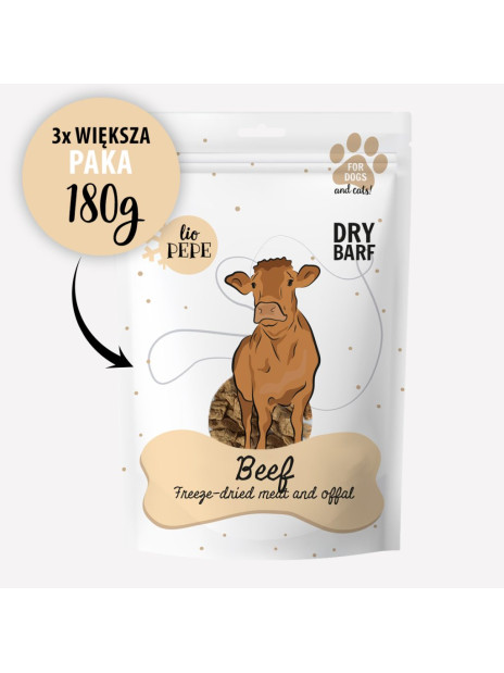Przysmak dla psa i kota Lio PAKA ZWIERZAKA PEPE beef XL wołowina 180 g