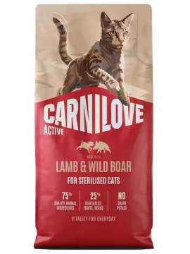 Carnilove Cat Active Lamb & Wild Boar Sterilised - jagnięcina i dzik 2kg