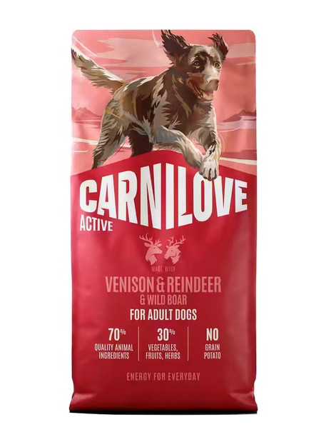 Carnilove Dog Active Venison & Reindeer Adult - dziczyzna i renifer 1,5kg