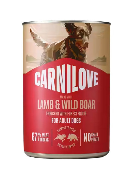 Carnilove Dog Lamb & Wild Boar Adult - jagnię i dzik puszka 400g