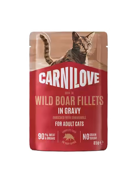 Carnilove Cat Wild Boar - dzik w sosie saszetka 85g