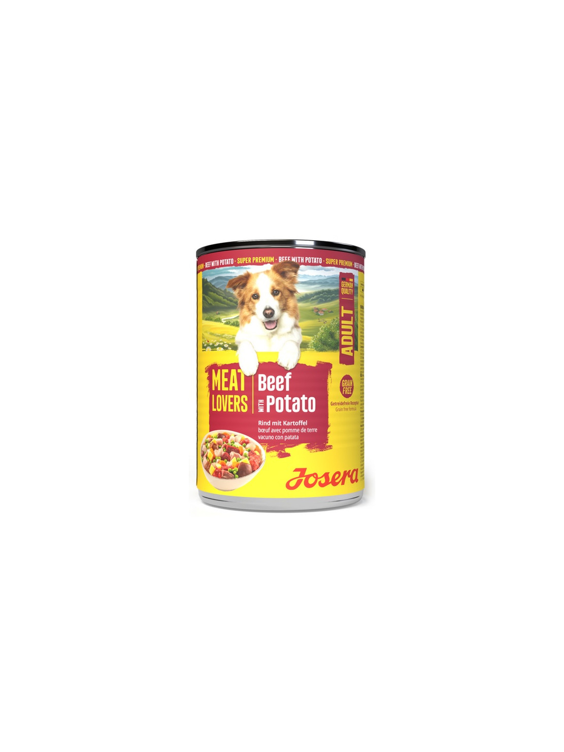 Josera Pies Meat Lovers Menu Wołowina z ziemniakami puszka 400g