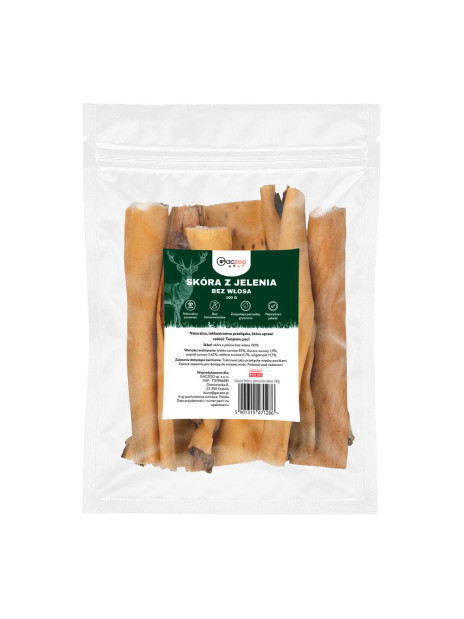 Gaczoo przysmak dla psa Skóra z jelenia 100g