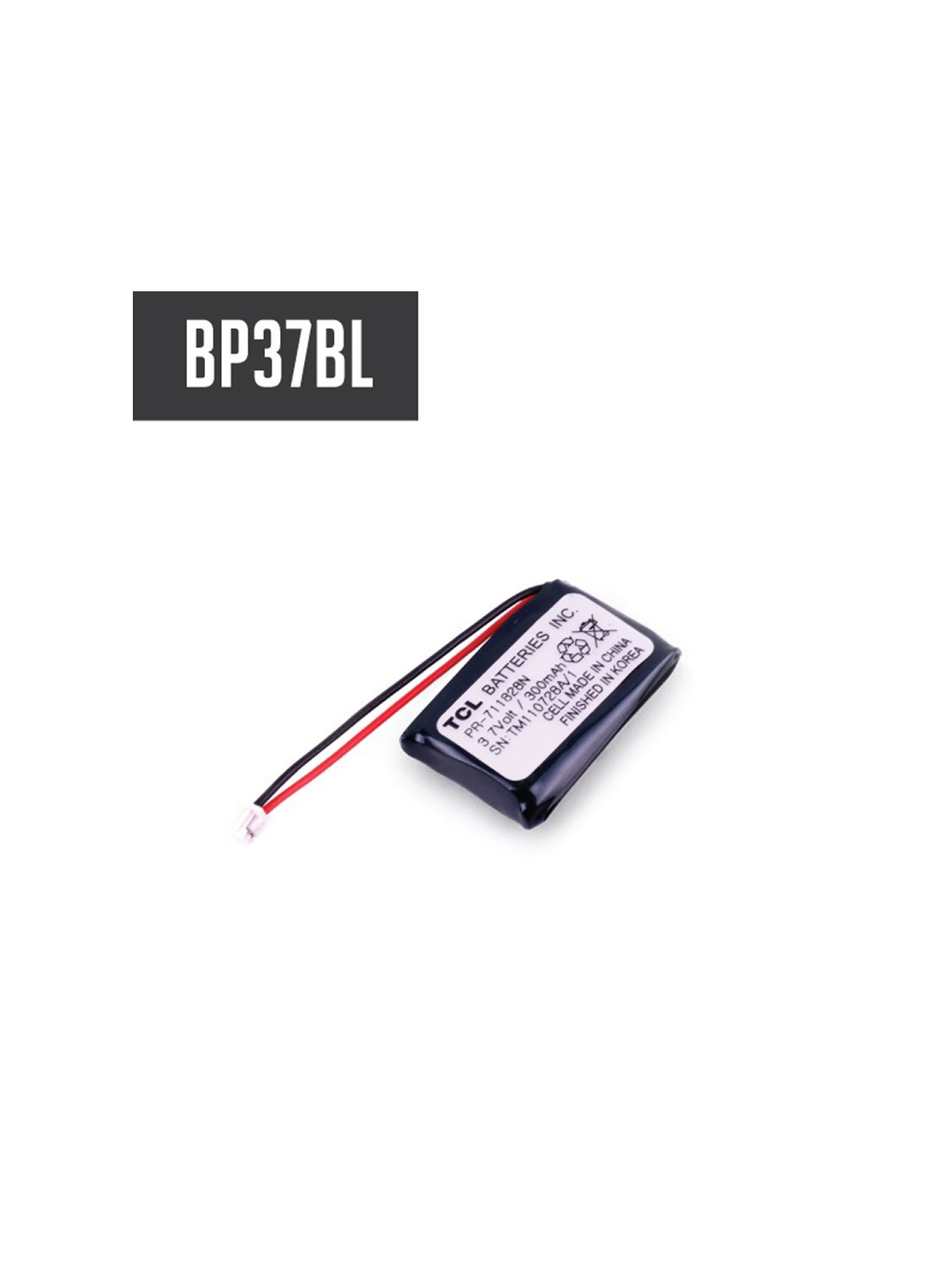 E-COLLAR Bateria LiPo 3.7V 300mAH
