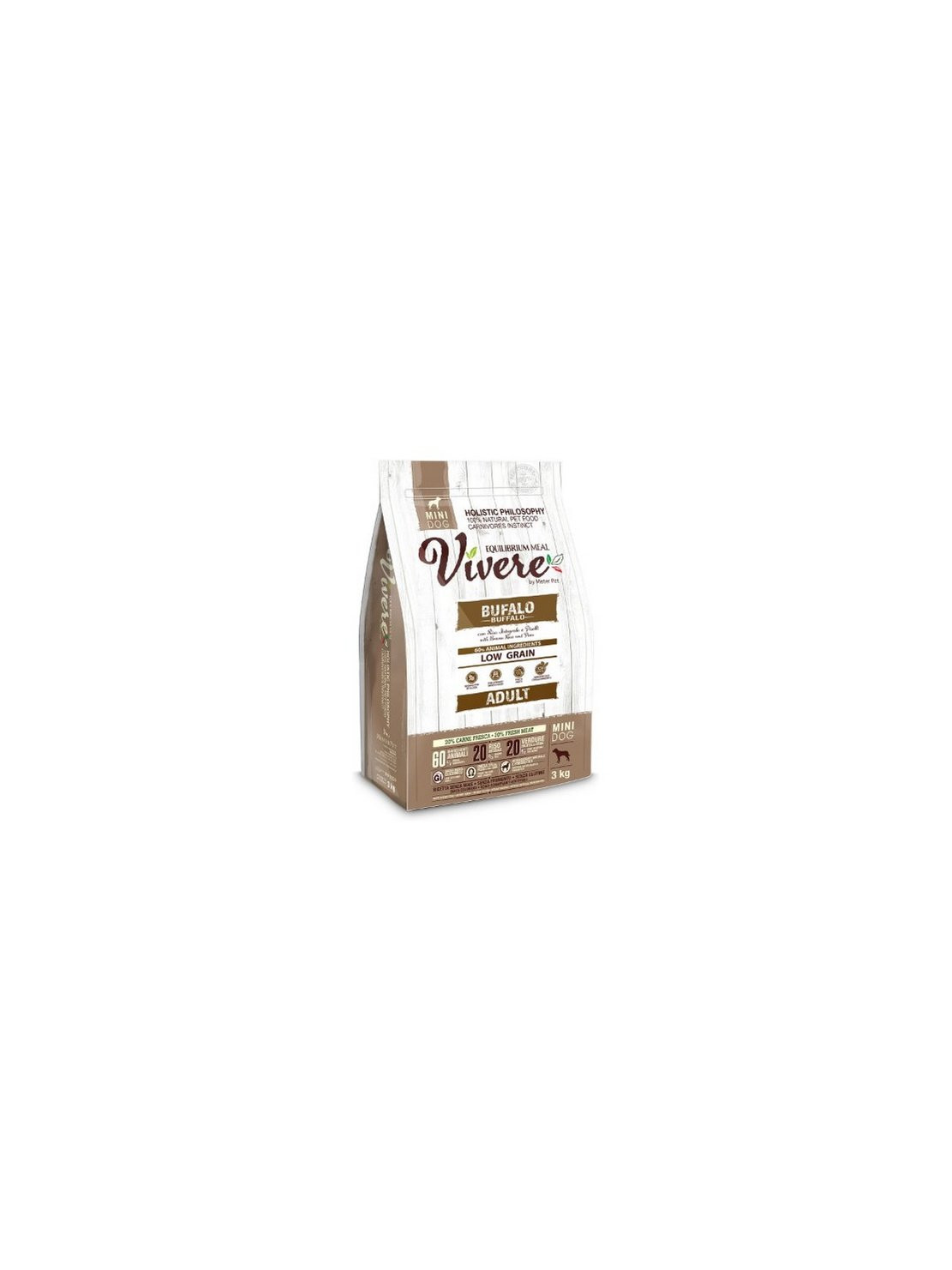 Vivere Dog Mini Adult Buffalo 3kg