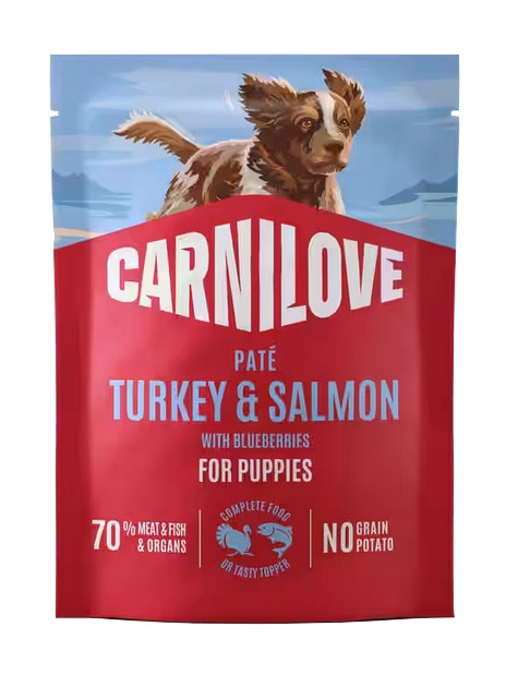 Carnilove Dog Turkey & Salmon Puppy - indyk i łosoś saszetka 300g