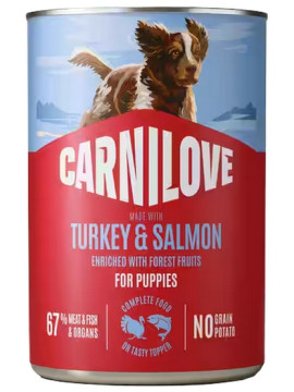 Carnilove Dog Turkey & Salmon Puppy - łosoś i indyk puszka 400g