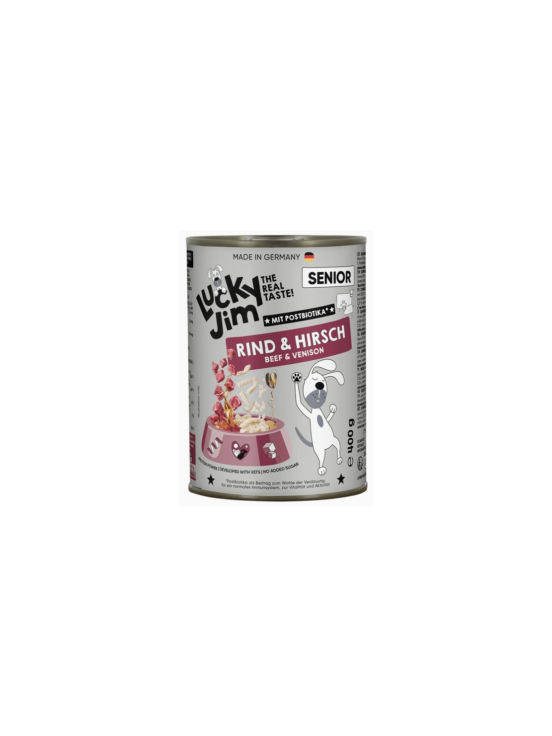 Lucky Jim Classic Senior Wołowina i jeleń puszka 400g