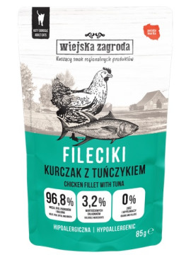 Wiejska Zagroda Kot Fileciki kurczak z tuńczykiem saszetka 85g