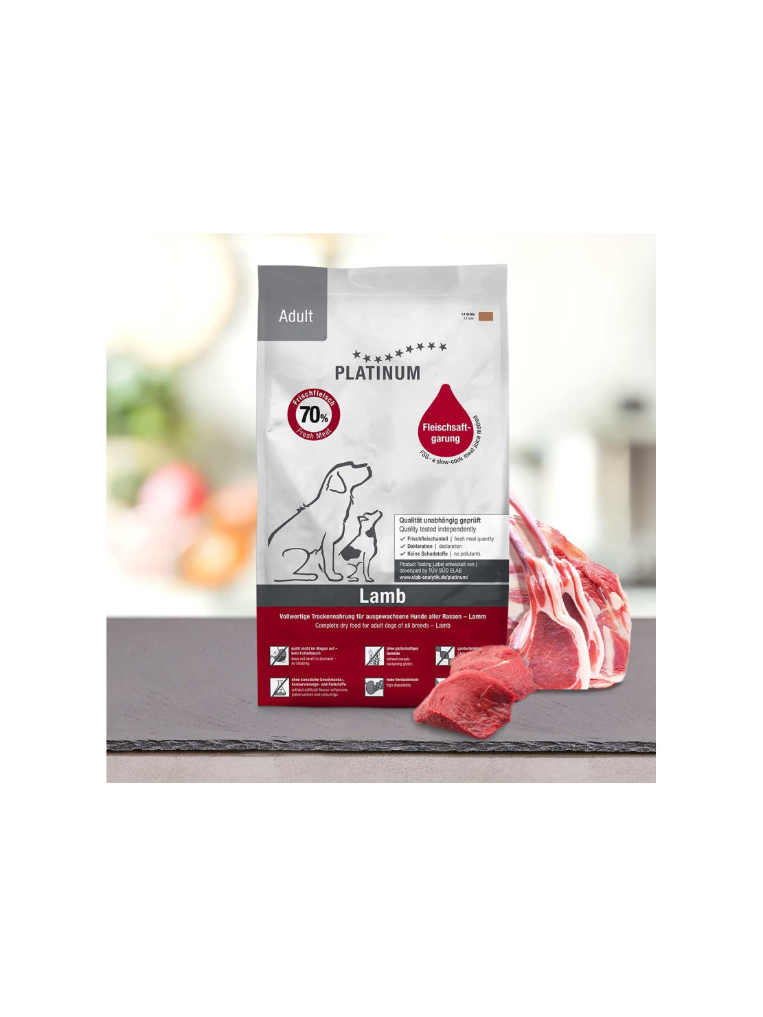 PLATINUM Adult Lamb 1,5 kg - karma półwilgotna dla psa