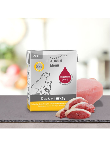 PLATINUM Menu Adult Duck+Turkey 185g
