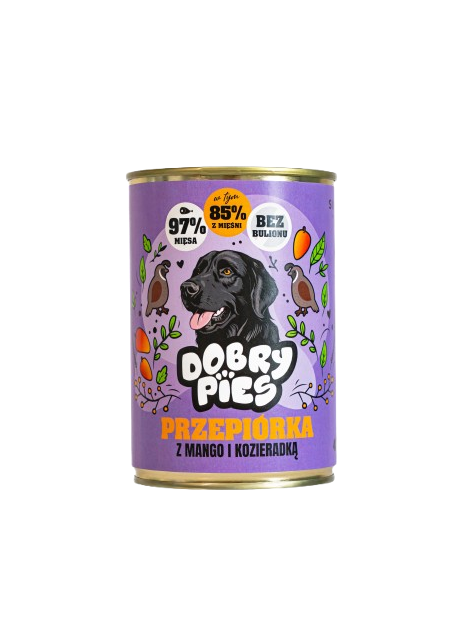 DOBRY PIES 97% MIĘSA Przepiórka - Indyk 400g