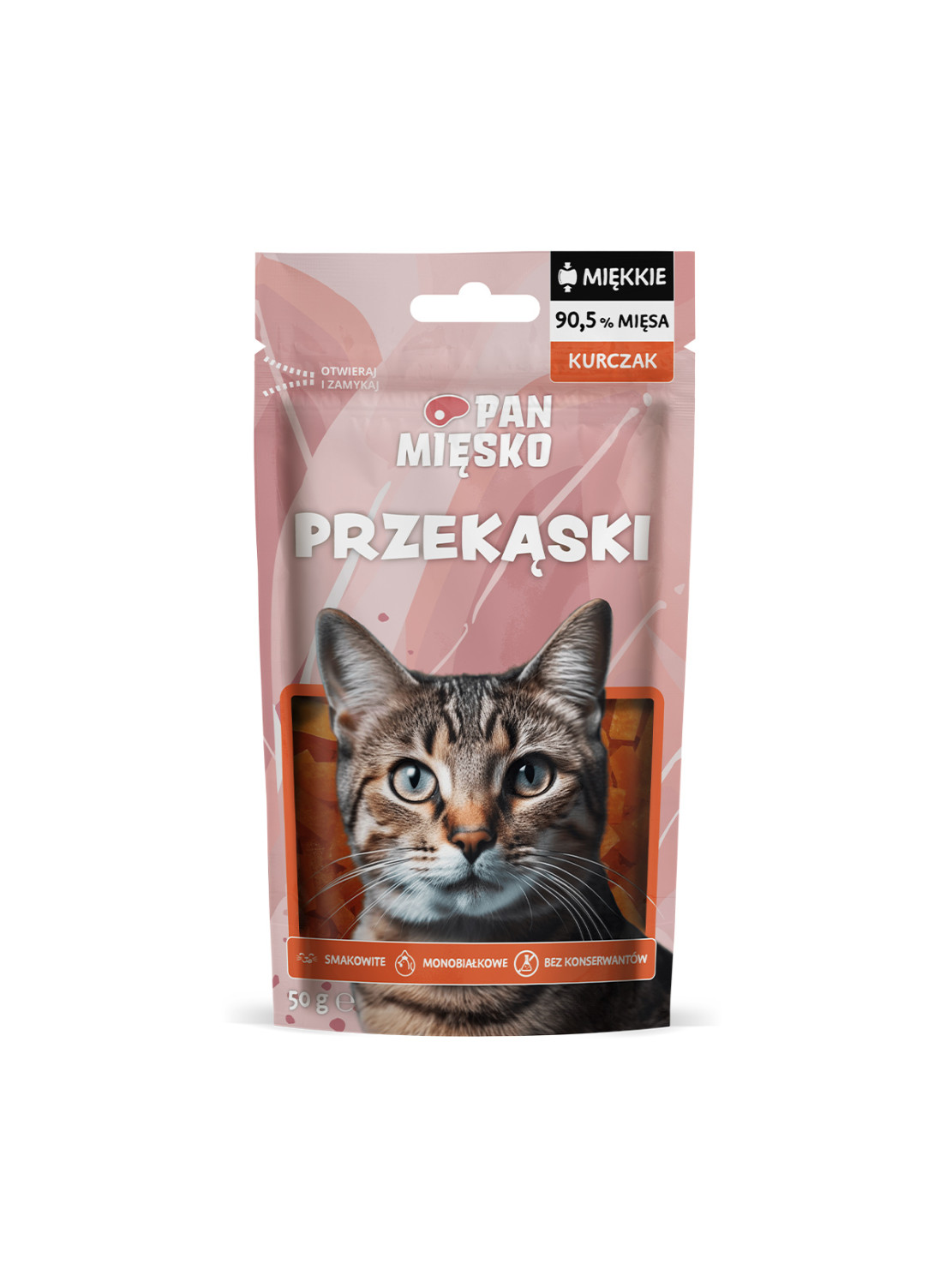 Pan Mięsko Przekąski z kurczaka 50 g | Przysmak dla kota dorosłego