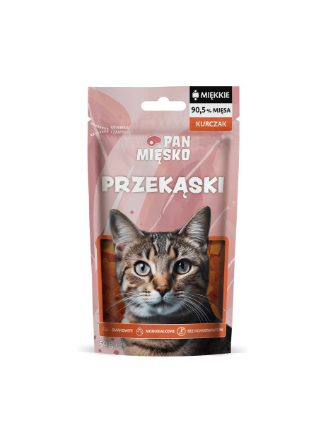 Pan Mięsko Przekąski z kurczaka 50 g | Przysmak dla kota dorosłego