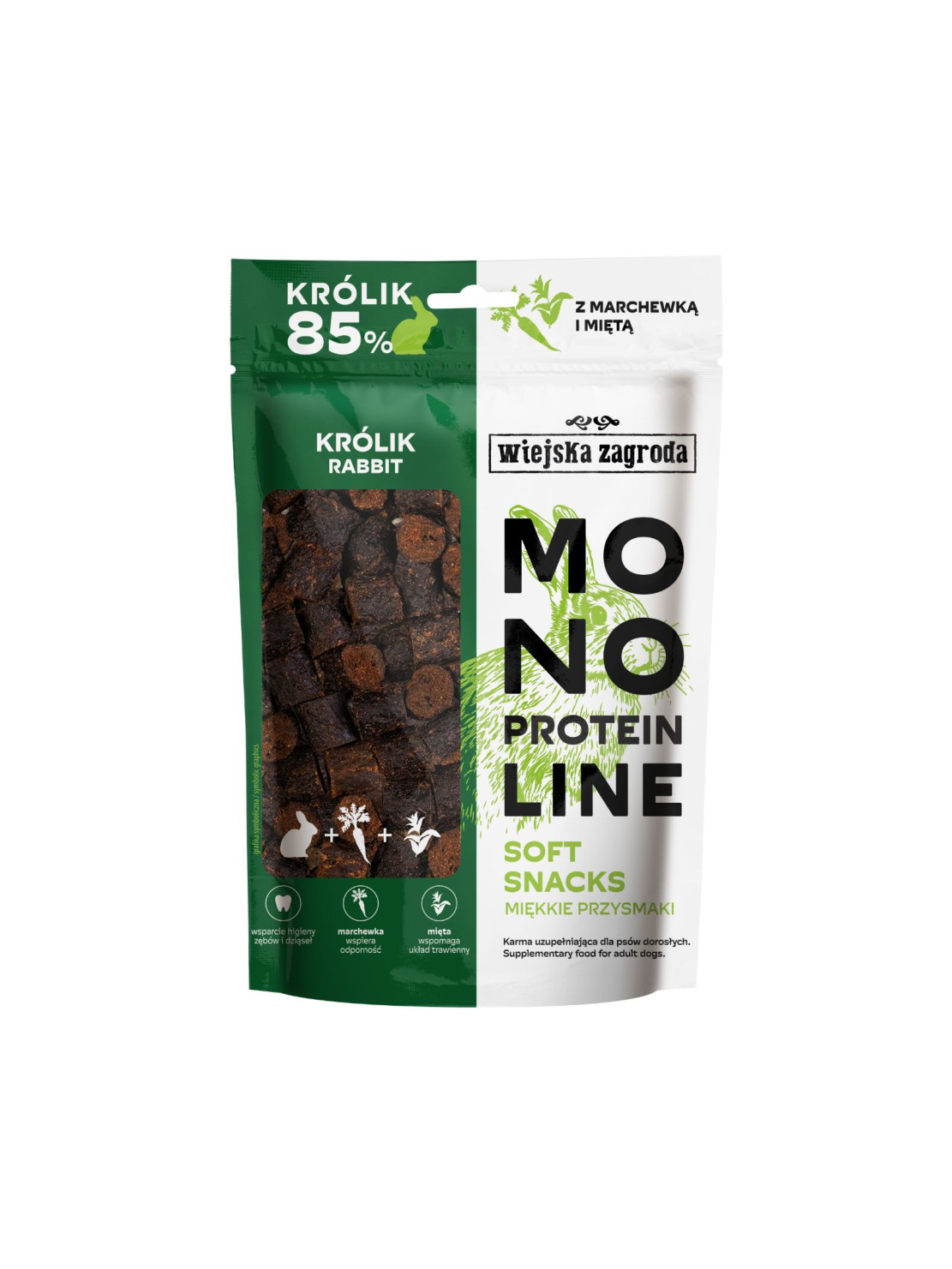 Wiejska Zagroda Monoproteinowy Soft Snacks Przysmak dla Psa Królik 115g