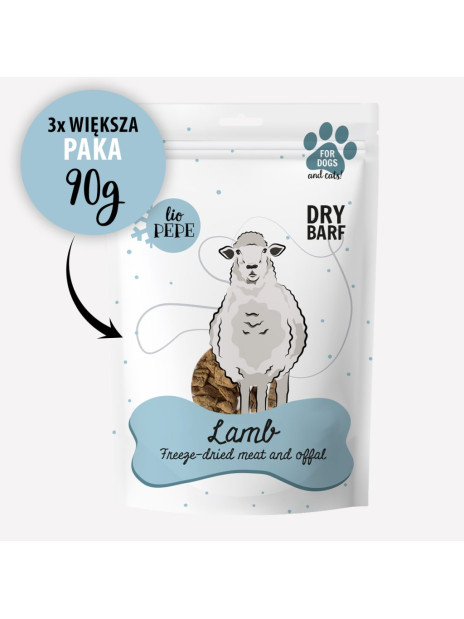 Paka Zwierzaka Lio PEPE Lamb XL – Płuco Jagnięce 90 g