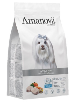Amanova Dog Adult Mini White Hair Special 2kg