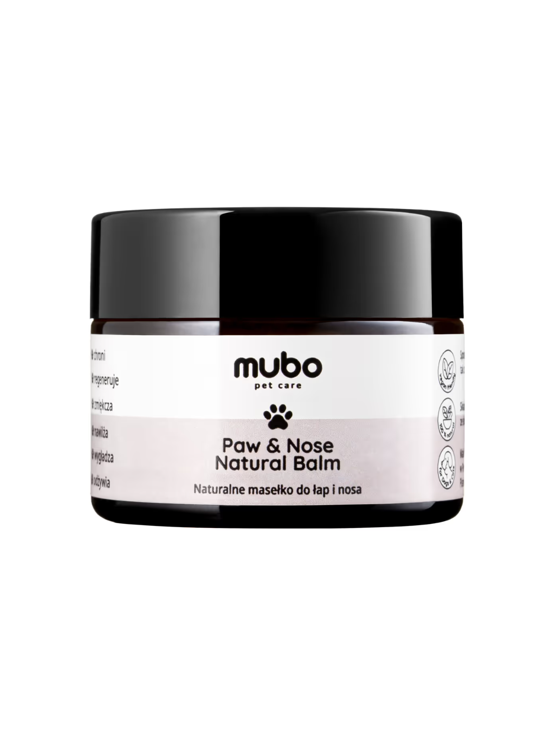 Mubo Paw & Nose Natural Balm 50g – Naturalne Masełko Ochronne do Łap i Nosa dla Psa i Kota