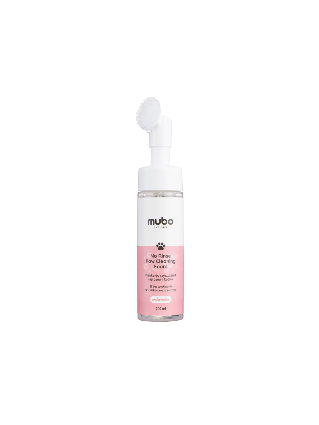 Mubo No Rinse Paw Cleaning Foam Watermelon 200ml – Arbuzowa Pianka do Mycia Łapek Psa i Kota (Bez Spłukiwania)