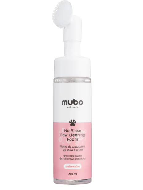 Mubo No Rinse Paw Cleaning Foam Watermelon 200ml – Arbuzowa Pianka do Mycia Łapek Psa i Kota (Bez Spłukiwania)