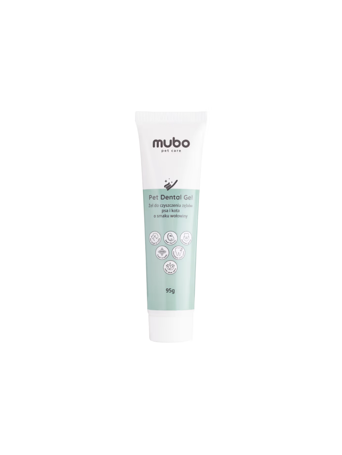 Mubo Pet Dental Gel 95g – Żelowa Pasta do Zębów dla Psa i Kota o Smaku Wołowiny