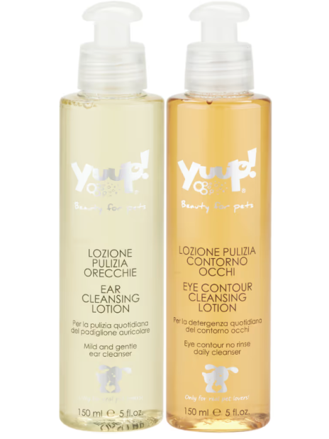 Yuup! Home Eye & Ear Care Set (2x150ml) – Profesjonalny Zestaw do Czyszczenia Okolic Oczu i Uszu dla Psów i Kotów