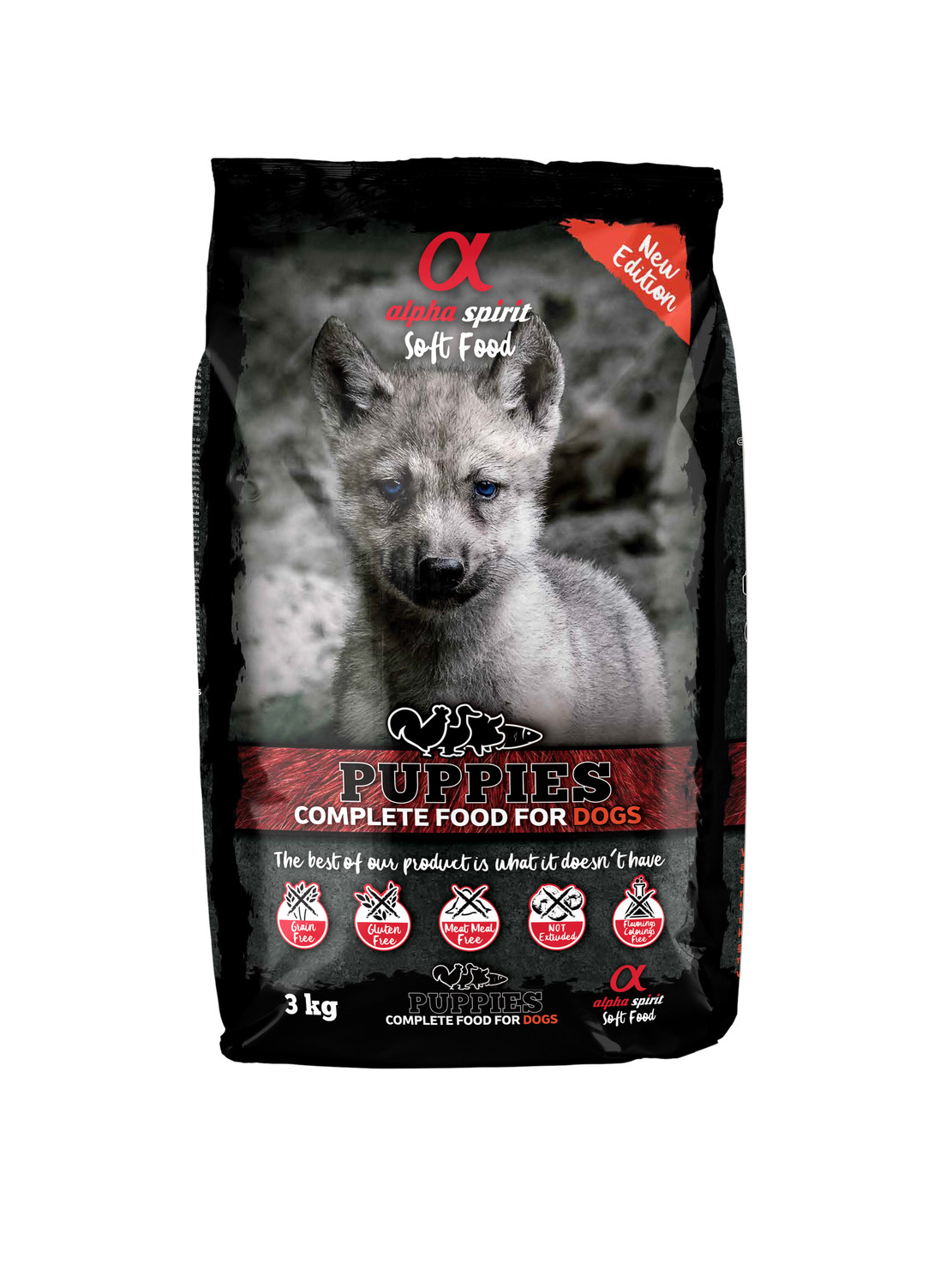 Alpha Spirit Puppies 3 kg – Miękka sucha karma dla szczeniąt wszystkich ras