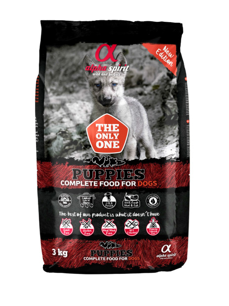 Alpha Spirit Puppies 3 kg – Chrupiąca sucha karma bezzbożowa dla szczeniąt wszystkich ras