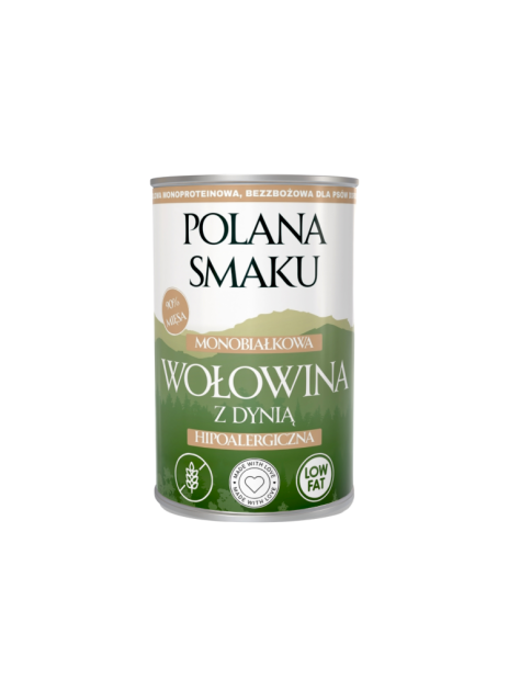 Polana Smaku Wołowina z dynią 400g – Bezzbożowa karma mokra dla psa