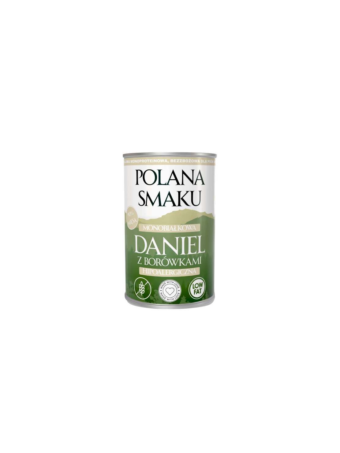 Polana Smaku Daniel z borówkami 400g – Monobiałkowa karma mokra dla psa