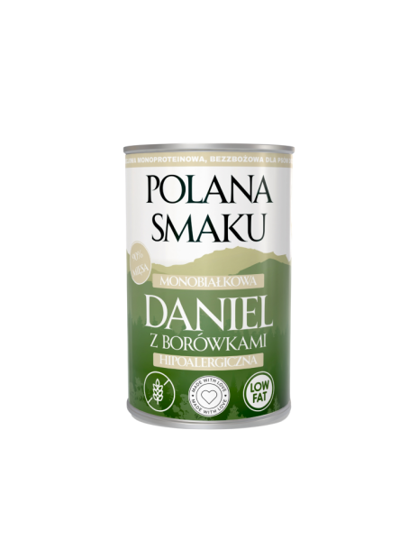 Polana Smaku Daniel z borówkami 400g – Monobiałkowa karma mokra dla psa